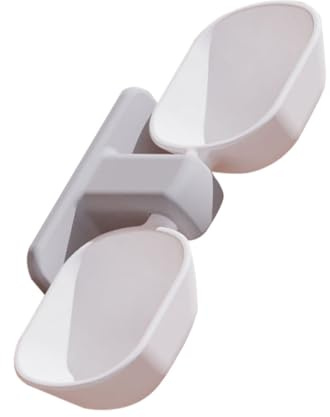 Toyvian Wall-mounted Pet Dual Bowl for Cat Food and Water Feeding Watering Supplies for Cats