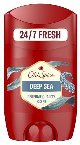 Old Spice Deep Sea Deodorant Stick 65ml | 24/7 freshness, long-lasting perfume scent, odour protection, 0% Aluminium Salts, invisible on clothes
