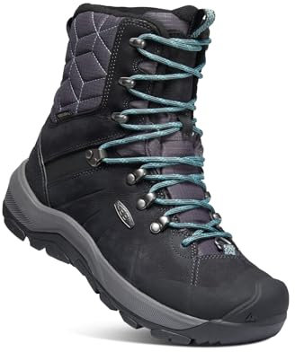 KEEN Damen Revel 4 High Polar Schneestiefel, Black/North Atlantic, 36 EU