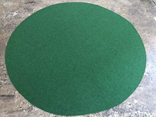 Internethandel Pfordt Kunstrasen Rasenteppich mit Drainage-Noppen, Festmaß 130 cm Rund, grün