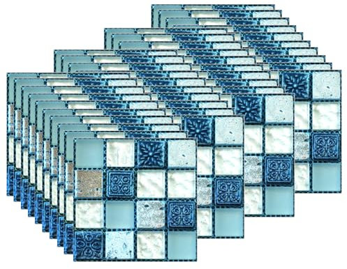 EasyLifestore Selbstklebende Wandfliesenaufkleber | 40 Stück Mosaik (10x10 cm) wasserdicht & schimmelresistent | Abziehbar für Badezimmer, Küche & Mietwohnung | DIY Renovierung ohne Kleber | Set 1