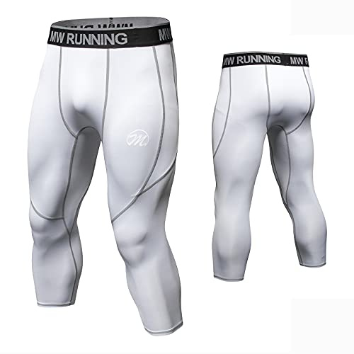 MEETWEE kompressionsbyxor för män, sportleggings långa löparbyxor andningsbara funktionella byxor tights byxor