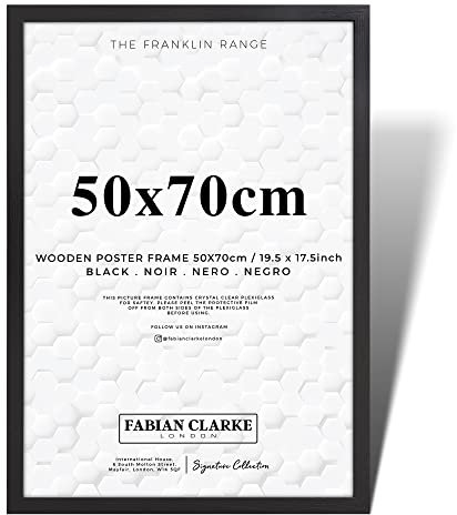Fabian Clarke London® Large Black Picture Frame 50x70 Photo Frame 50x70cm for Wall Poster from The Franklin Range