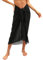 Svanco Damen Sarong Pareo Chiffon Bikini Cover Up Vertuschen Strandtuch Wickelrock Beach Wrap Für Strand Rock Swimsuit Lang Strandkleid Multifunktional Einheitsgröße(Schwarz)