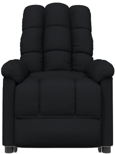 Youuihom Sedia da Massaggio Home Cinema, Poltrona da Salotto, Adatto per Sale Riunioni, Soggiorni, Camere da Letto, Poltrona Elettrica Massaggiante Nera in Tessuto