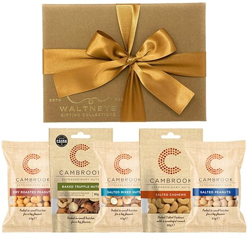 Luxury Nut Gift Hamper | Baked Truffle Nuts, Salted Cashews, Dry Roasted Peanuts, Mixed Nuts | Gourmet Snack Box for Men & Women | Gifts for Him & Her by WALTNEYS