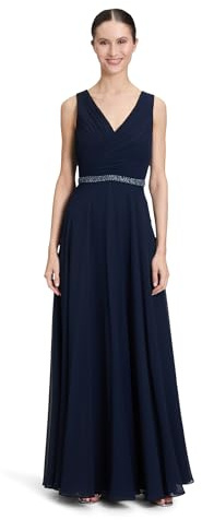 Vera Mont Damen Abendkleid mit Plissee Night Sky,48