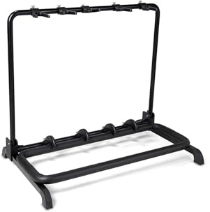 Gewa Supporto per Chitarra Multiständer - per 5 strumenti - regolabile - anche per chitarre Roundback, nero, GS-105B