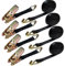 Ratchet Straps 6m 1763LB 4 Sets, Adjustable Ratchet Straps for Heavy Cargo Securing, Heavy Duty Tie Down Straps with Hooks for Securing Motorcycles, Kayaks, Truck, Trailer, Vans, Car Roof etc.