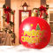 LORESJOY Alla di Natale Gonfiabile Gigante da 60 cm, Palline di Natale gonfiabili, Palla Natalizia di Natale Ornamentale Decorata per Giardino, Cortile, Portico
