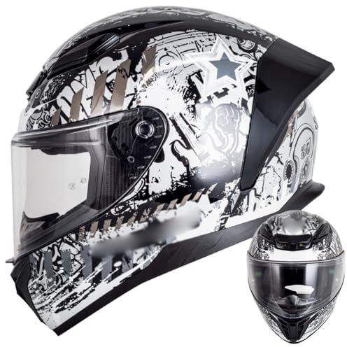 Klapphelm Motorradhelm ECE-R 22.06 Zertifiziert Integralhelm Für Damen Und Herren Jethelm Scooter Roller Moped Helm Mit Sonnenblende D1,L/{59~60cm}