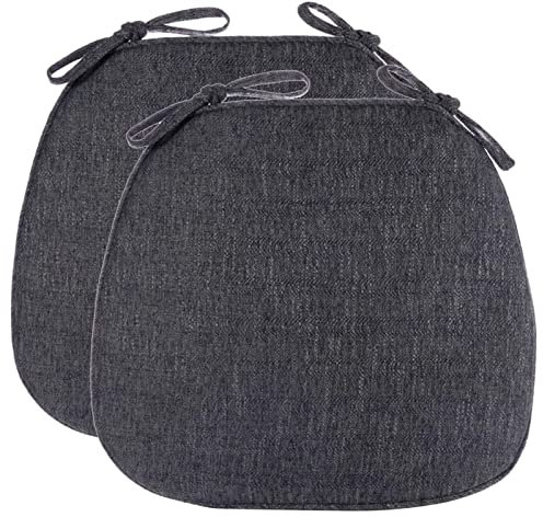 Cushion Set for Kitchen Chairs 2/4/6 Pieces Removable Seat Cushions Soft Upholstered Dining Chair Pads with Ties Living Room & Office Comfort