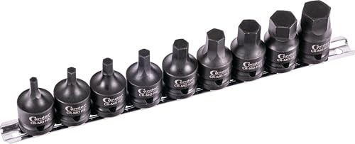 Condor Werkzeug 5015 | Kraftschlüssel-Satz | 9-teilig | extra kurz | 1/2 | Kraft Innensechskant Satz | 5-19 mm | Chrom-Molybdän-Stahl | xcess performance Premium Qualität Schlagschrauber Nüsse