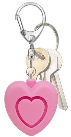 Personal Alarm - 125dB Heart Shaped Alerts | Safe Alarm Protection with Light Keychain,for Women Girls Kids Elderly Walking Alone Parking Lot Running Travel Hiking Evening