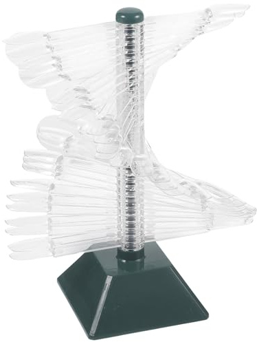 HEANUJJ Expositor Estilo para Uñas 60 Práctica Piezas Espiral Aleatorio Acrílico de Verde, Diseño Único y Conveniente de Colores Decoración y Exhibición