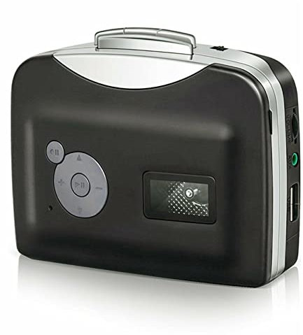 Reproductor de Cassette, portátil de Cintas a MP3 Convertidor de Audio Reproductor de música Grabadora de Cassette de Captura USB Cassette Cinta Digital MP3 con Auriculares