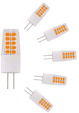 ZHIYUE 6 Stück G4 3W LED Birne Warmweiss 3000k AC220-240V 300LM Nicht dimmbar Ersetzen G4 30W Halogenbirne, Bi-Pin G4 Sockel JC Typ Verwendet für Wohnzimmer Kronleuchter, Wandlampen