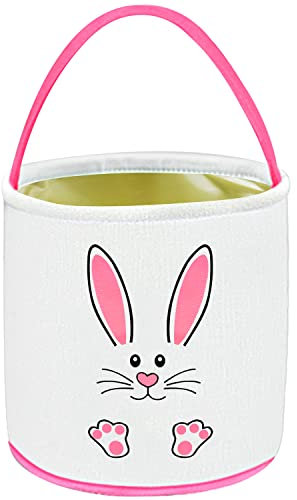 Leesgel Cestini Pasquali per Uovo di Pasqua, Borsa Coniglietto Pasquale per la Caccia alle Uova Pasqua per Bambini, Cesto Pasquale Per Decorazioni Pasquali Sacchetto Regalo Caramelle Regali - Rosa