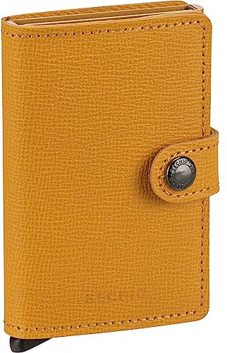 Secrid Mini Portefeuille Cuir Ocre Croustillant, Ocre, Taille unique, Moderne