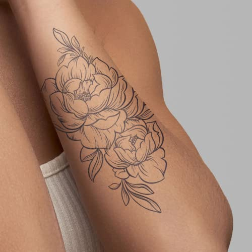 MyJagua Tattoo • Paeoni | 1-2 Wochen | Auf Pflanzenbasis | Hautverträglich | Wasserfest | Neue Technologie | Kein Klebe-Tattoo