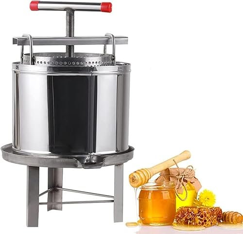 HACSYP Fruchtpresse Obstpresse, Obstmaschine, Weinmaische-Entsafter, Edelstahl-Beerenpresse mit Filterbeutel, Honigpresse, for Saft, Kräutersaft, Apfelwein, Wein, Olivenöl