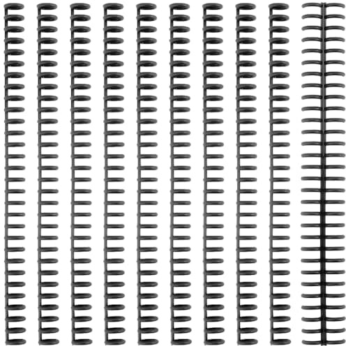 GORGECRAFT 12Pcs Binding Combs Spines 30 Rings Black Plastic Coil Machine Wire Twin Spiral Trimmable Book Binder Adding Pages for Teacher Student Document Notebook File Making 12mm