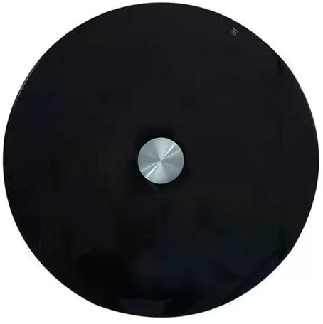 OPOLDBDMAC Plato Giratorio De Vidrio 50/60/70/80/90cm Bandeja Giratoria Redonda para Mesa De Comedor, Bandeja De Servicio Giratoria De Cocina Bandeja Giratoria(Black,50cm(20inch))