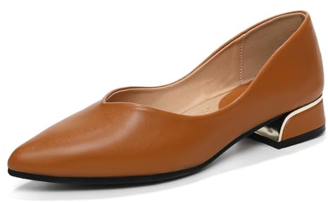 HIPPOSEUS Escarpins Femme Élégantes Chaussures de Bureau Confortables Classique Chaussures Habillées avec Talon Bloc,Modèle 320