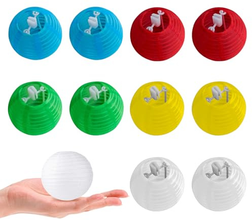 pclapora 10 Piezas Farolillos, Multicolor Farolillos Chinos, Linternas Decorativa de Redonda, Linternas de Colores Tela Colgantes para Decoración de Bodas, Cumpleaños, Fiestas y Eventos