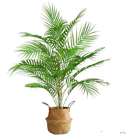 WENH 50-88cm Tropiska Konstväxter Stora Konstgjorda Palmer Plast Gröna Växtlöv Trädgren for Trädgård Hemmakontor Dekor(50cm 9 Leaves)