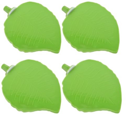 BESPORTBLE Plataforma para Pájaros En Forma De Hoja 4 Soportes para Perchas De Loros Percha De Descanso Y Juego para Jaulas De Aves Pequeñas Accesorios De Plástico para Mascotas