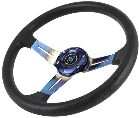 Nosqew Sport Drifting Steering Wheel Aluminum Universal Racing Car Accessory 13.4in Durable Replacement for Most Vehicles and Racing Cars