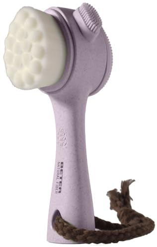 Beter - Spazzola detergente viso 3 in 1 Natural Fiber, Massaggia, Pulisce ed Esfolia, Con filamenti sintetici ideale per esfoliare il viso, Detergente viso per pori e punti neri, Skin Care, Rosa