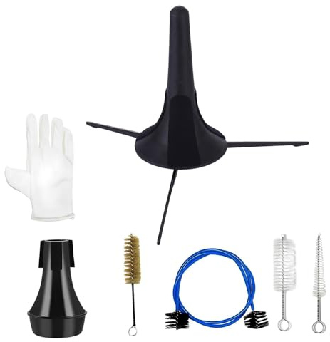 Trumpet Care Kit 7 Pieces Brass Musical Instrument Restoration Tool | Instrument Maintenance Care Cleaning Tool Set for Students, Enthusiasts, Beginners, Performers, Music Players, Students,