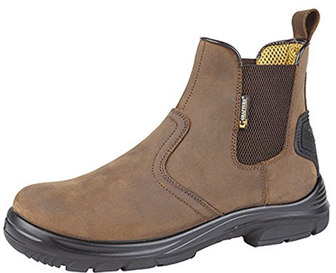 Grafters Mens Super Wide EEEE Fitting Pull On Safety Dealer Boots (12 UK) (Dark Brown)