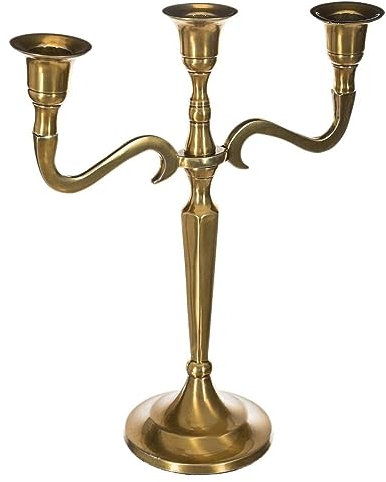 Atmosphera - Bougeoir 3 têtes métal - doré - H27 cm