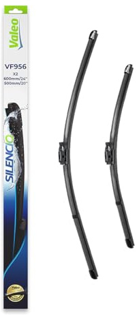 VALEO Silencio Escobilla - VF956 - Kit de Alto Rendimiento, Visibilidad Superior en Carretera, Fácil Instalación, Hojas Planas Originales de 600mm/500mm - Delanteras - Juego de 2 Escobillas