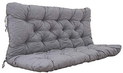 Chicreat Coussin pour Banc avec Dossier, 120 x 98 x 8 cm, Gris Clair