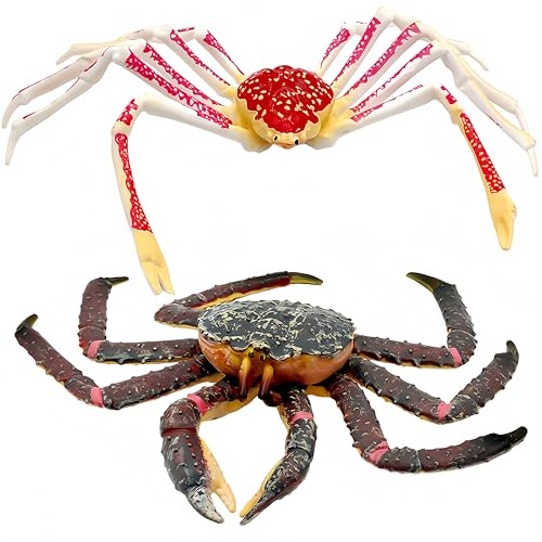 Gemini&Genius King Crab and Spider Crab Toy Set Marine Animal Toys for Kids