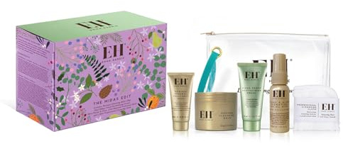 Emma Hardie The Midas Edit Gift Set, Featuring 4 Luxurious Skin Care Products & Cleansing Cloth, Packed in a Convenient Cosmetic Bag, Perfect as Holiday Mini Travel Beauty Set, Natural & Cruelty Free