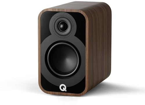 Q ACOUSTICS 5010 Compact Bookshelf Speakers Pair Santos Rosewood - 4.5 Mid/Bass Driver, 1 Tweeter - TV Speakers for Surround Sound System - Vinyl Record Player Hifi