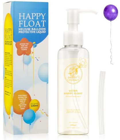 Allony Float Magic Treatment for Helium Latex Balloons, 100ml Increase the Floating Time of Balloons, High Efficiency and Long-Lasting, Suitable for Birthday Parties, Wedding Celebrations