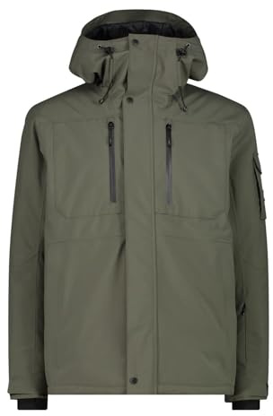 CMP - Giacca sci da uomo con cappuccio fisso, Olive, 56