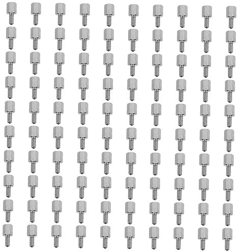 TIDTALEO 100 Pièces Écrous Hexagonaux Cuivre Vis à Tête Cylindrique Standoff PCB Espaceurs pour Carte Mère Et Projets DIY Résistants à La Corrosion