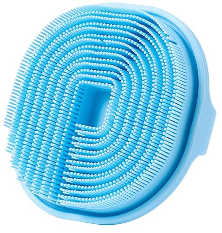 Brosse en silicone pour le corps – Luffa en silicone | Brosse pour le corps en silicone | Brosse de douche en silicone | Brosse de massage antidérapante en silicone pour salle de bain
