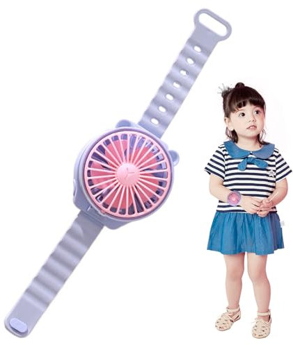 Ventaglio da Polso - Ventilatore Mini Portatile Orologio,Design Carino e Alla Moda per Bambini Ragazzi Ragazze Studenti - Soluzione di Raffreddamento Personale Senza Mani per Casa Interno ed Esterno