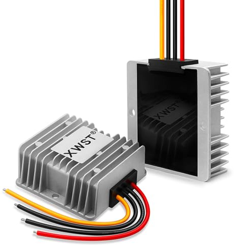 XWST 48 V 12 V omvandlare, DC spänningsomvandlare, 36 V/48 V till 12 V 25 A, 300 W, bilströmförsörjning, omvandlare, transformator, transformator, adapter, bred ingång för bil, motor, lastbil, bil