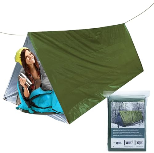 Tente tubulaire | Kit de tente de survie | Coupe-vent imperméable Sac de couchage Sac de couchage Bâche Équipement de sauvetage pour la randonnée, l'alpinisme et les activités de plein air