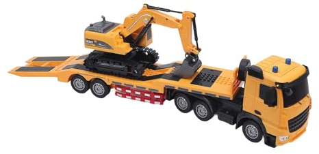 Cocoarm Jeu de Jouets de Construction RC, Camion et Excavatrice Télécommandés 2 en 1, Véhicule de Chantier à Double Fonction pour Enfants Garçons à Partir de 3 Ans