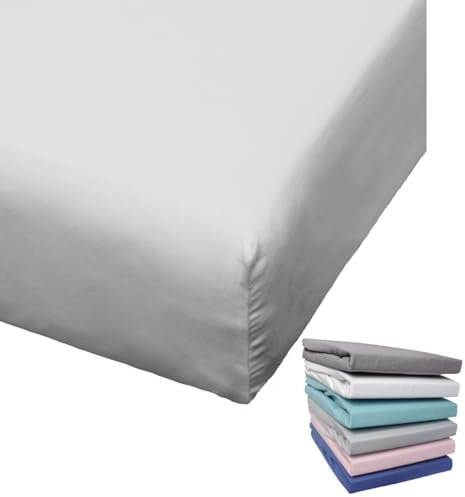 Bierbaum Biber Spannbettlaken Baumwolle 180x200 cm Weiß Grau Blau Rosa Türkis Silber Flieder Grün Taupe Rundgummi, Farbe:Silber